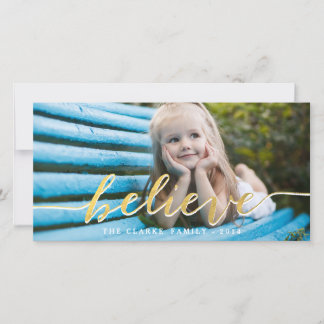 Croire en or | carte photo de vacances 2014