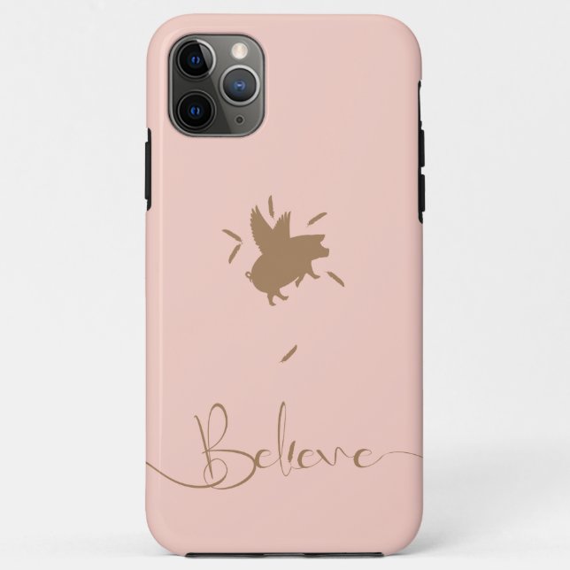 Croire-Falling Pig Feathers Coque-Mate coque iphon (Dos)