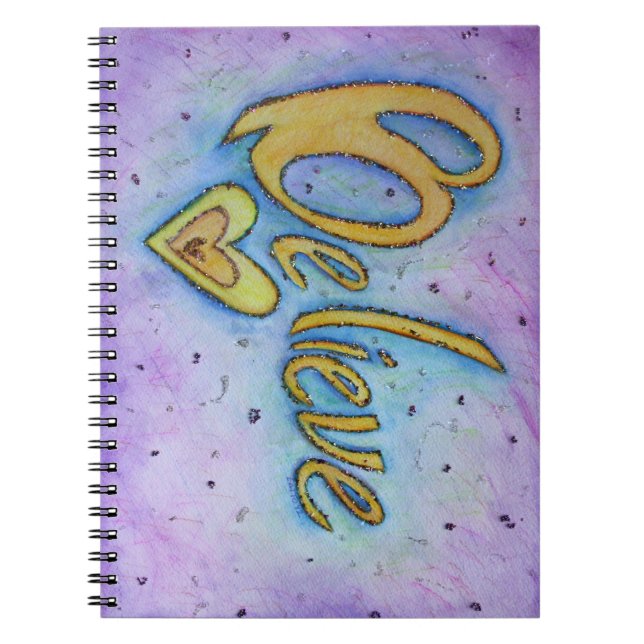 Croire Heart Word Art Journal Carnet (Devant)