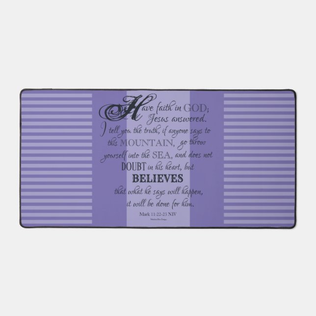 Croire - Tapis de bureau Marc 11:22-24 (Recto)