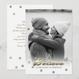Crois à la magie de Noël. Carte photo