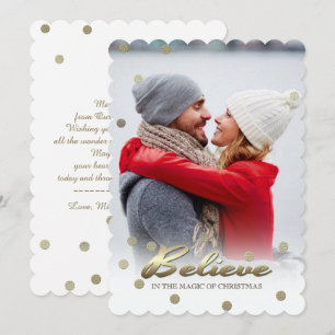 Crois à la magie de Noël. Carte photo