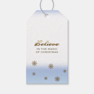 Crois à la magie de Noël. Étiquettes-cadeau