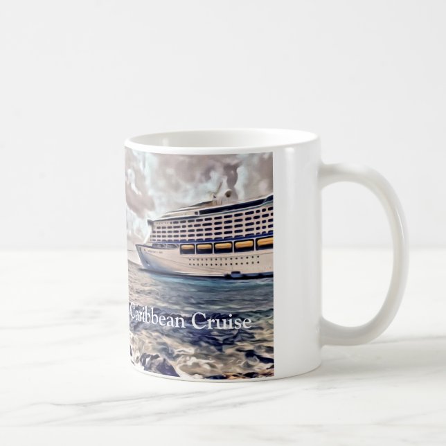 Croisière Caraïbes - Blanc 11 oz Classique Mug Bla (Droite)