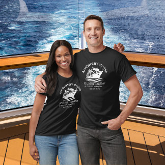 Croisière d'anniversaire T-Shirt personnalisé noir