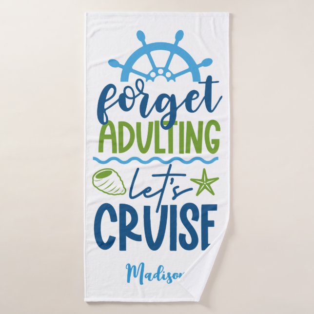 Croisière de nom personnalisé (Serviette de bain)