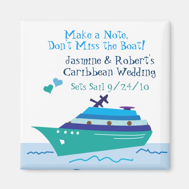 Croisière Enregistrer la date Mariage Magnet (Devant)