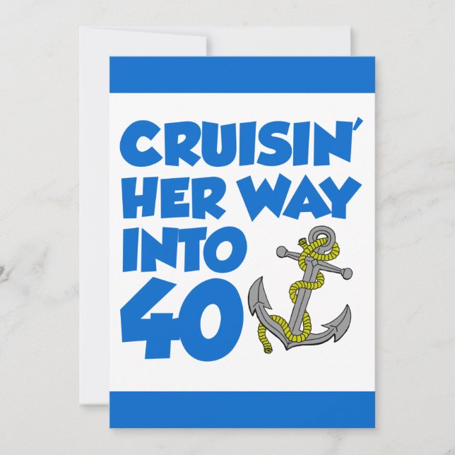 Croisière sur 40 Invitations (Devant)
