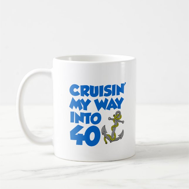 Croisine Mon Chemin En 40 Mug (Gauche)