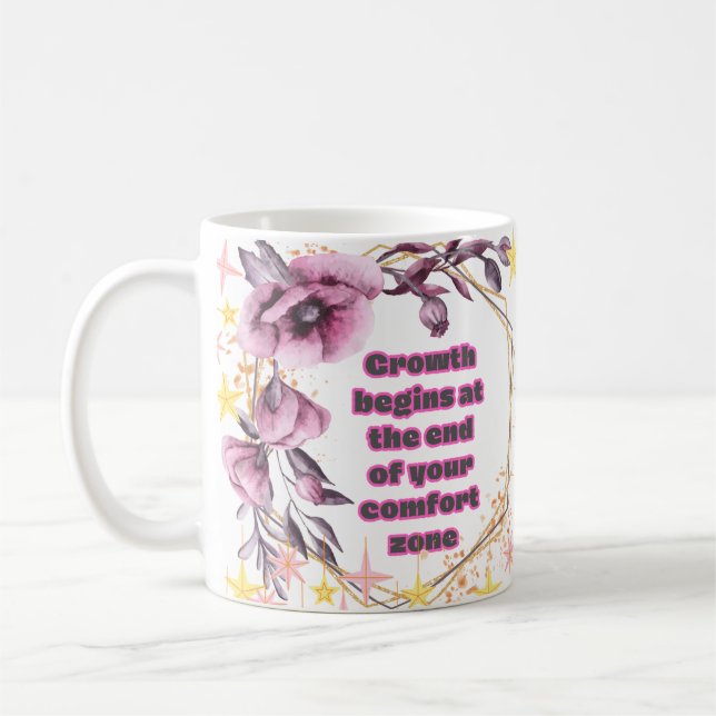 Croissance de la zone de confort - Mug floral moti (Gauche)
