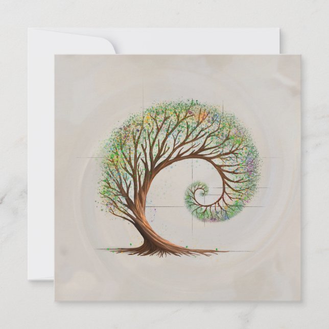 Croissance éternelle - Golden Ratio Arbre Spiral (Devant)
