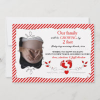 Croissance par 2 pieds Faire-part de grossesse de