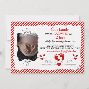 Croissance par 2 pieds Faire-part de grossesse de 