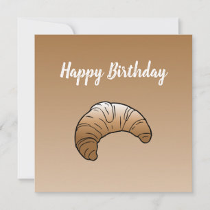 Croissant Flat Salutation Carte d'anniversaire