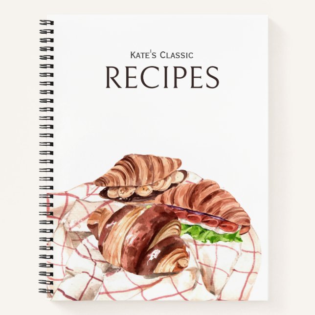 Croissant Lover Recette personnalisée Journal (Devant)