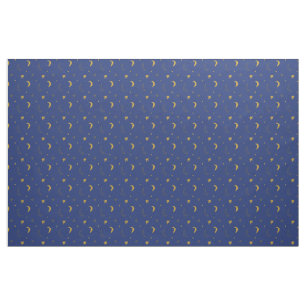 croissant lune et étoiles tissu motif