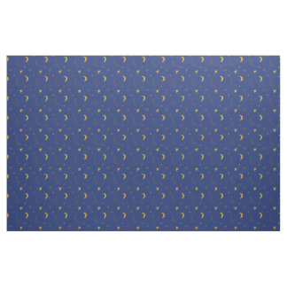 croissant lune et étoiles tissu motif