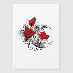 Croissant mécanique avec roses rouges