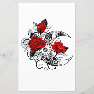 Croissant mécanique avec roses rouges