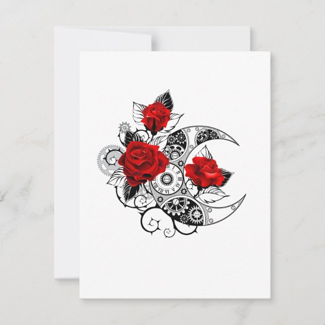 Croissant mécanique avec roses rouges (Devant)