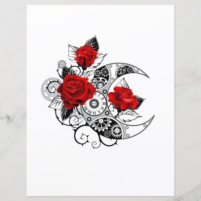 Croissant mécanique avec roses rouges (Devant)