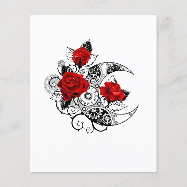 Croissant Mécanique avec Roses Rouges (Devant)