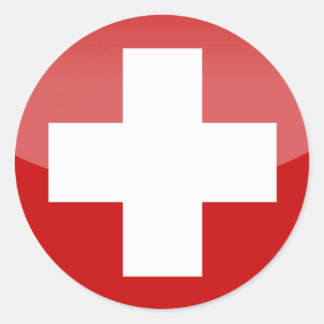 croix autocollant suisse