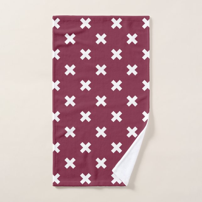 Croix blanche sur mûrier (Serviette à main)