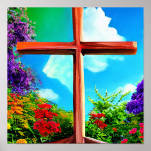 Croix Brown dans une affiche de jardin