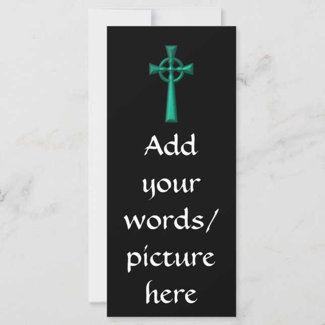 Croix céleste métallique verte (Devant)
