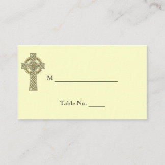 Croix celtique en or Ivoire Mariage Cartes de plac