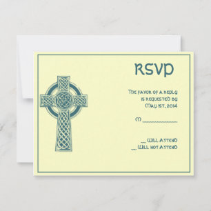 Croix celtique en Turquoise et Carte de réponse iv