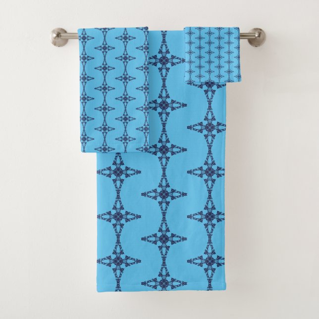 Croix chrétienne avec ornement bleu (En situation)
