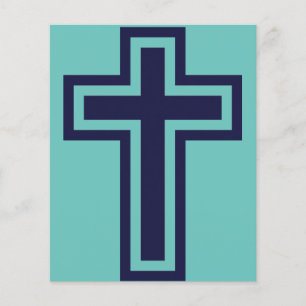 Croix chrétienne bleue différentes variantes