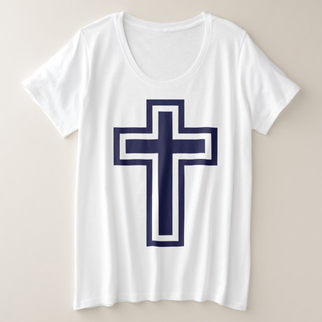 Croix chrétienne bleue différentes variantes (Design devant)