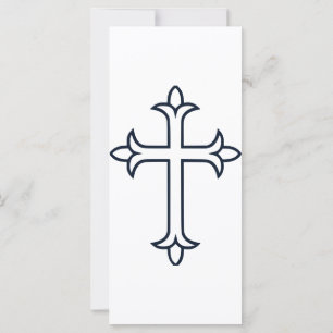 Croix Chrétienne Classique Art Minimaliste Fin