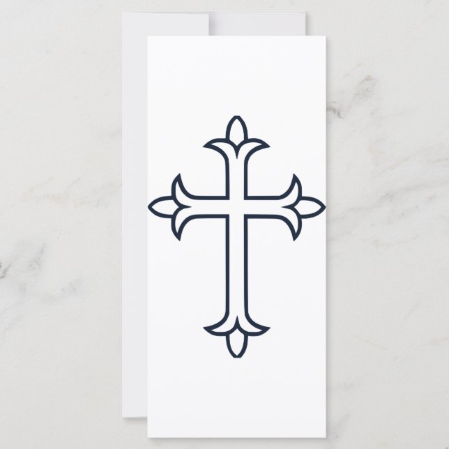 Croix Chrétienne Classique Art Minimaliste Fin (Devant)