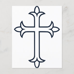 Croix Chrétienne Classique Art Minimaliste Fin