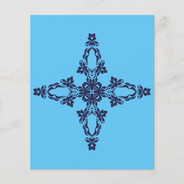 Croix Chrétienne Dans L'art Bleu Céleste (Devant)