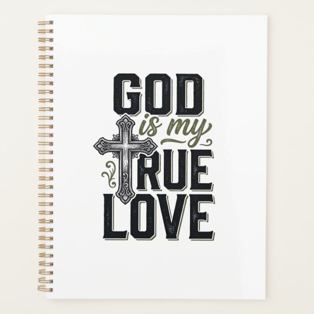 Croix Chrétienne Dieu Est Mon Véritable Amour Vect (Devant)