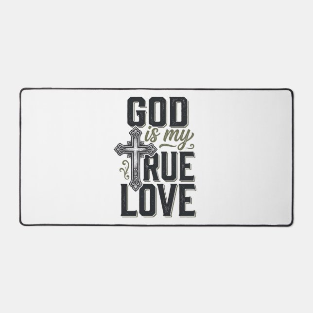 Croix Chrétienne Dieu Est Mon Véritable Amour Vect (Recto)