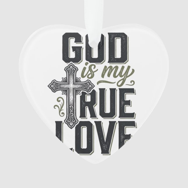 Croix Chrétienne Dieu Est Mon Véritable Amour Vect (devant)