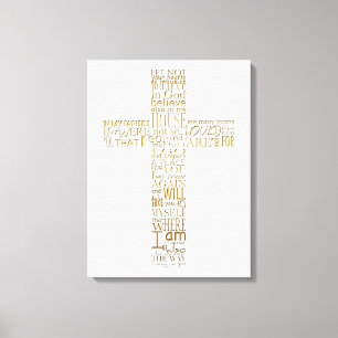 Croix chrétienne versets de la Bible - Impression