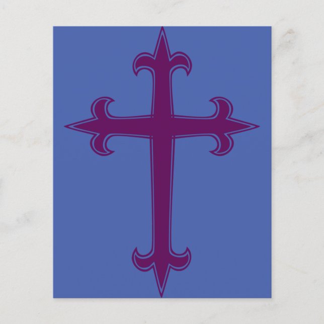 Croix chrétienne violette (Devant)