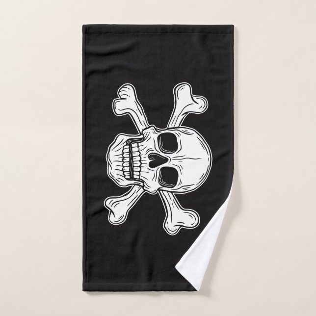 croix de crâne pirate (Serviette à main)