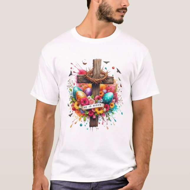 Croix de foi : T-shirt de Jésus Inspirationnel" (Devant)