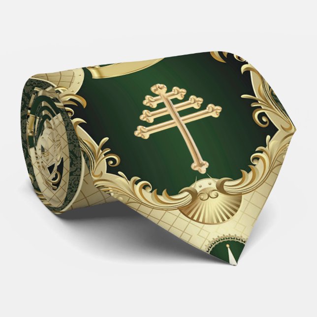 Croix de l'Église maronite et cravate au cèdre du  (Roulé)