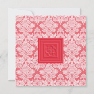 Croix de Quatrefoil et invitation rouge de mariage