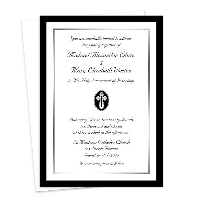 Croix de St. Olga - Invitations de mariage orthodo (St. Olga Cross - Orthodox Wedding Invitations at Ammia's Orthodox Online Store on Zazzle. )