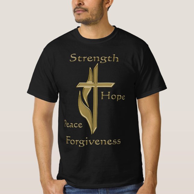 Croix des T-shirts chrétiens (Devant)